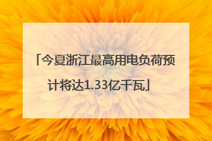今夏浙江最高用电负荷预计将达1.33亿千瓦