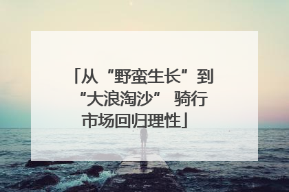从“野蛮生长”到“大浪淘沙” 骑行市场回归理性