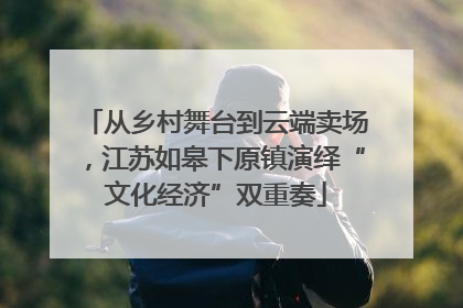从乡村舞台到云端卖场，江苏如皋下原镇演绎“文化经济”双重奏