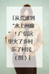 从荒滩到“水上画廊”！广信这里火了乡村 乐了村民（图）