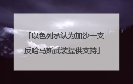 以色列承认为加沙一支反哈马斯武装提供支持