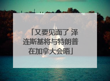 又要见面了 泽连斯基将与特朗普在加拿大会晤