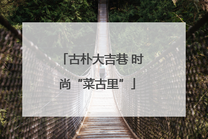 古朴大吉巷 时尚“菜古里”