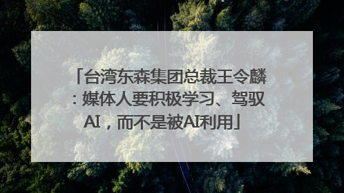 台湾东森集团总裁王令麟：媒体人要积极学习、驾驭AI，而不是被AI利用