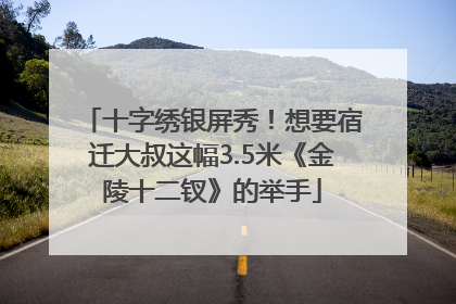 十字绣银屏秀！想要宿迁大叔这幅3.5米《金陵十二钗》的举手