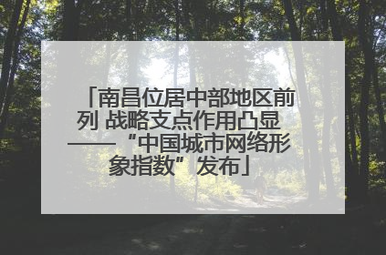 南昌位居中部地区前列 战略支点作用凸显——“中国城市网络形象指数”发布
