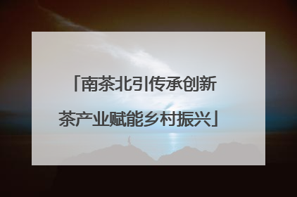 南茶北引传承创新 茶产业赋能乡村振兴