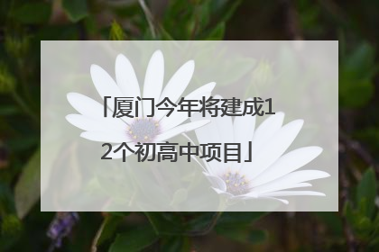 厦门今年将建成12个初高中项目