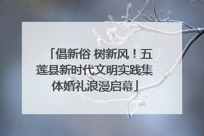 倡新俗 树新风！五莲县新时代文明实践集体婚礼浪漫启幕