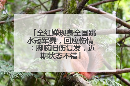 全红婵现身全国跳水冠军赛，回应伤情：脚腕旧伤复发，近期状态不错