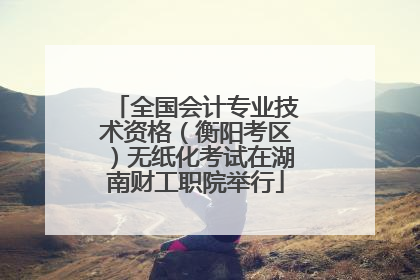 全国会计专业技术资格（衡阳考区）无纸化考试在湖南财工职院举行