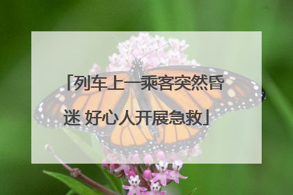 列车上一乘客突然昏迷 好心人开展急救