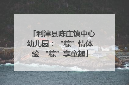 利津县陈庄镇中心幼儿园：“粽”情体验 “粽”享童趣
