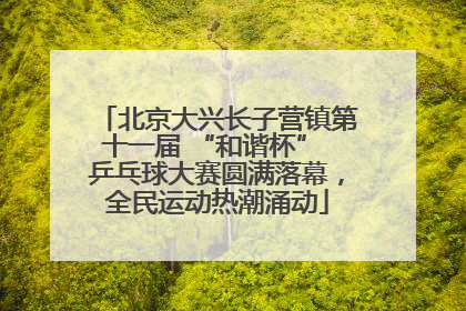 北京大兴长子营镇第十一届 “和谐杯” 乒乓球大赛圆满落幕，全民运动热潮涌动