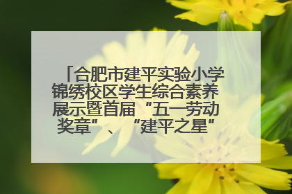 合肥市建平实验小学锦绣校区学生综合素养展示暨首届“五一劳动奖章”、“建平之星”颁奖典礼圆满举办