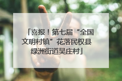 喜报！第七届“全国文明村镇”花落民权县绿洲街道吴庄村
