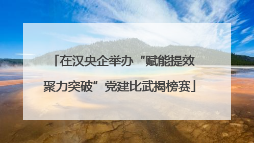 在汉央企举办“赋能提效 聚力突破”党建比武揭榜赛