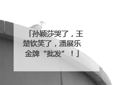 孙颖莎哭了，王楚钦笑了，潘展乐金牌“批发”！