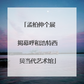 孟柏伸个展 揭幕呼和浩特西贝当代艺术馆
