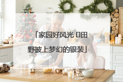 家园好风光 ⎮田野披上梦幻的银装