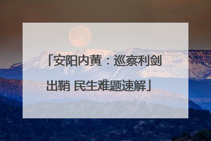 安阳内黄：巡察利剑出鞘 民生难题速解