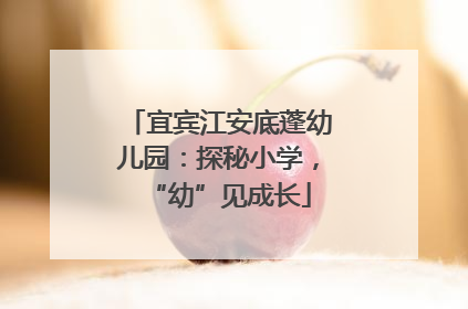 宜宾江安底蓬幼儿园：探秘小学，“幼”见成长