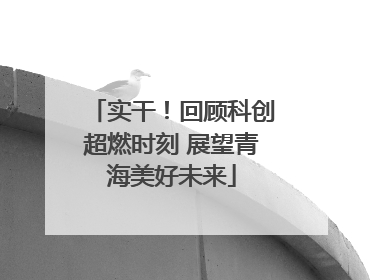 实干！回顾科创超燃时刻 展望青海美好未来