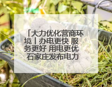 大力优化营商环境丨办电更快 服务更好 用电更优 石家庄发布电力服务助力经济高质量发展八项措施