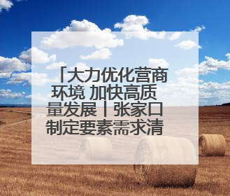 大力优化营商环境 加快高质量发展丨张家口制定要素需求清单推进重点项目建设