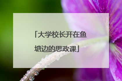 大学校长开在鱼塘边的思政课