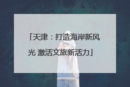 天津：打造海岸新风光 激活文旅新活力