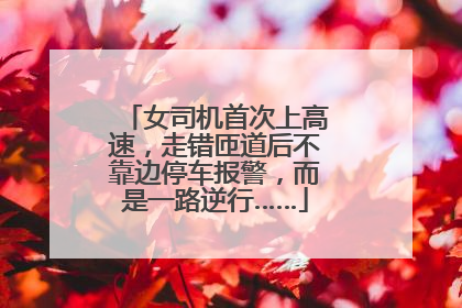 女司机首次上高速，走错匝道后不靠边停车报警，而是一路逆行……