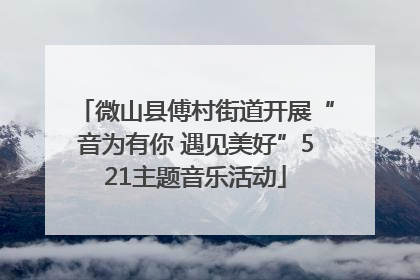 微山县傅村街道开展“音为有你 遇见美好”521主题音乐活动