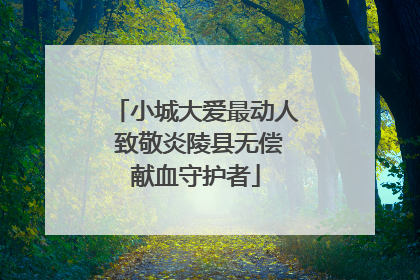 小城大爱最动人 致敬炎陵县无偿献血守护者