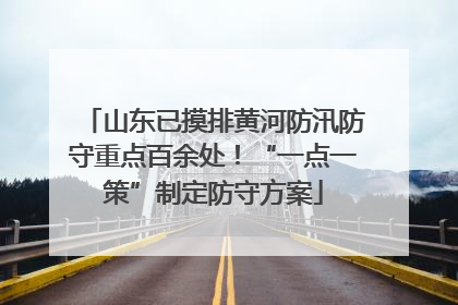 山东已摸排黄河防汛防守重点百余处！“一点一策”制定防守方案