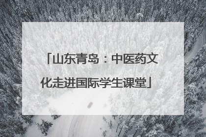 山东青岛：中医药文化走进国际学生课堂