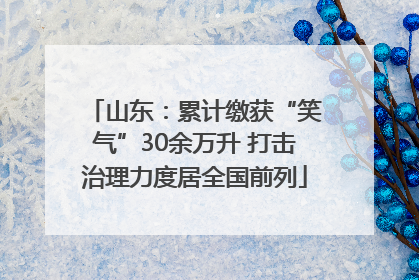 山东：累计缴获“笑气”30余万升 打击治理力度居全国前列