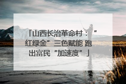 山西长治革命村：“红绿金”三色赋能 跑出富民“加速度”
