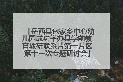岳西县包家乡中心幼儿园成功举办县学前教育教研联系片第一片区第十三次专题研讨会
