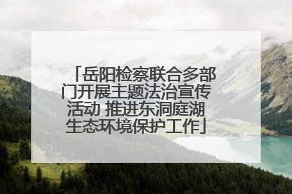 岳阳检察联合多部门开展主题法治宣传活动 推进东洞庭湖生态环境保护工作
