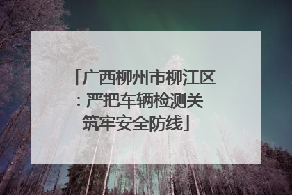 广西柳州市柳江区：严把车辆检测关 筑牢安全防线