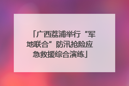 广西荔浦举行“军地联合”防汛抢险应急救援综合演练