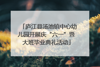 庐江县汤池镇中心幼儿园开展庆“六一”暨大班毕业典礼活动