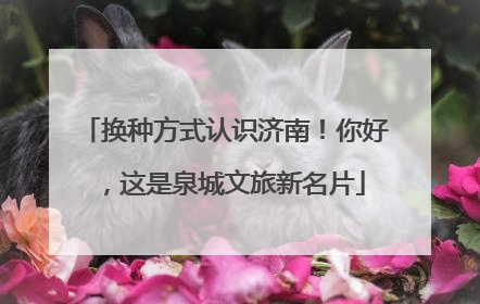 换种方式认识济南！你好，这是泉城文旅新名片