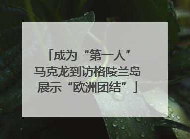 成为“第一人” 马克龙到访格陵兰岛展示“欧洲团结”