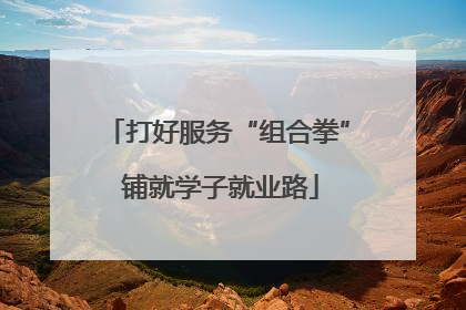 打好服务“组合拳” 铺就学子就业路