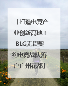 打造电竞产业创新高地！BLG无畏契约电竞战队落户广州花都