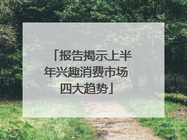 报告揭示上半年兴趣消费市场四大趋势