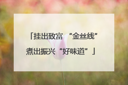 挂出致富 “金丝线” 煮出振兴“好味道”
