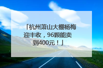杭州萧山大棚杨梅迎丰收，96颗能卖到400元！